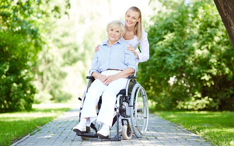 Discapacitado en un spa